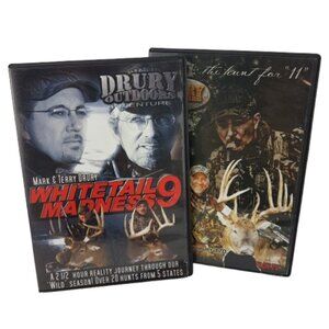 Lot of 2 Hunting DVDs Drury Outdoors White Tail Madness Volume 9 & 14